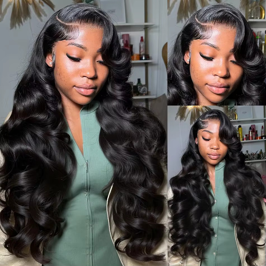 Happy Monday Perücke, 36 Zoll, Body Wave, Transparent Lace Front, 300% Echthaar - Bild 5