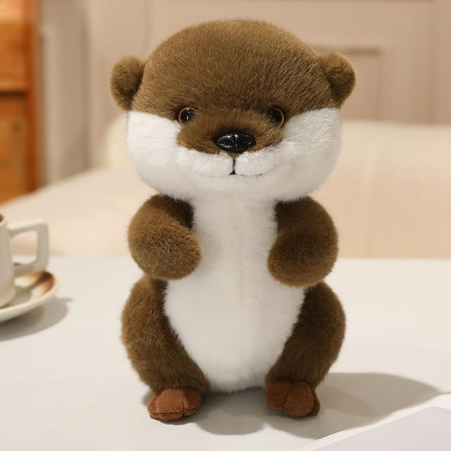 Yiran toy Fischotter Plüschtier, 22cm, mit abnehmbarer Meeresbewohner Mütze - Bild 1