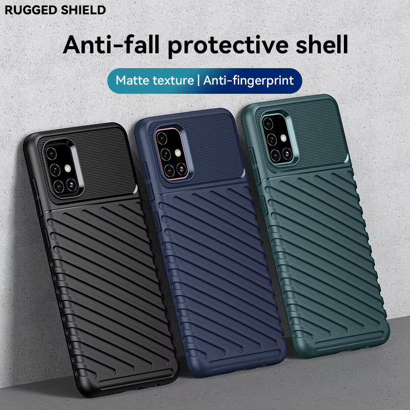 Stoßfeste Silikon Handyhülle für Samsung Galaxy A71 4G in Grün - Bild 2