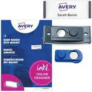 Avery Zweckform Namensschild polar classic in Weiß, B: 70 mm, H: 30 mm, 10 Stück pro Packung - Bild 1