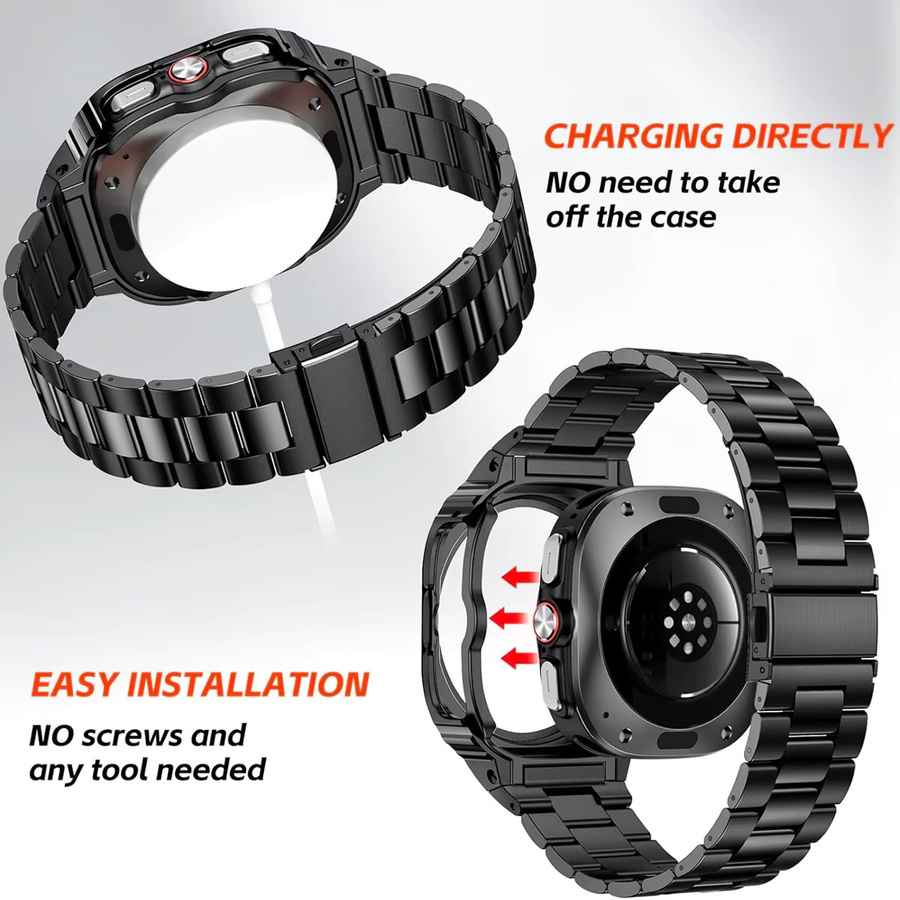 Geekthink Uhrenarmband Edelstahl, Samsung Galaxy Watch Ultra 47 mm - Bild 2