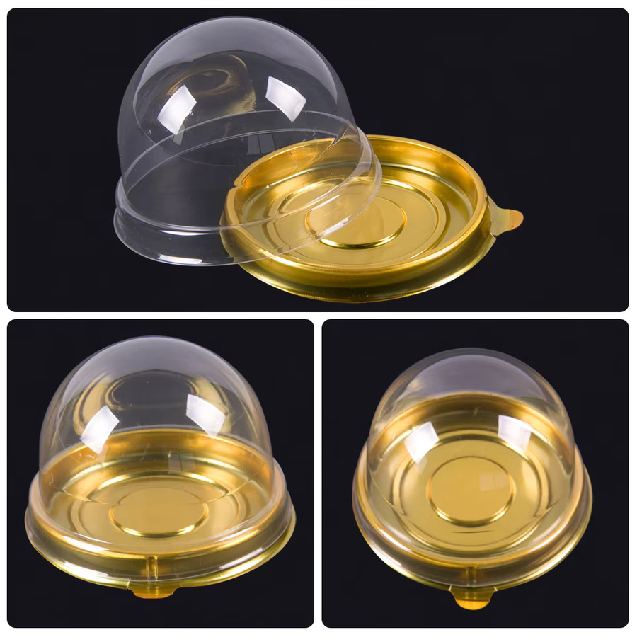 50 Stück WEIGAO Mini Cupcake Boxen Transparent aus Kunststoff für Gebäck Muffin und Kuchen bei Hochzeiten oder Partys - Bild 4