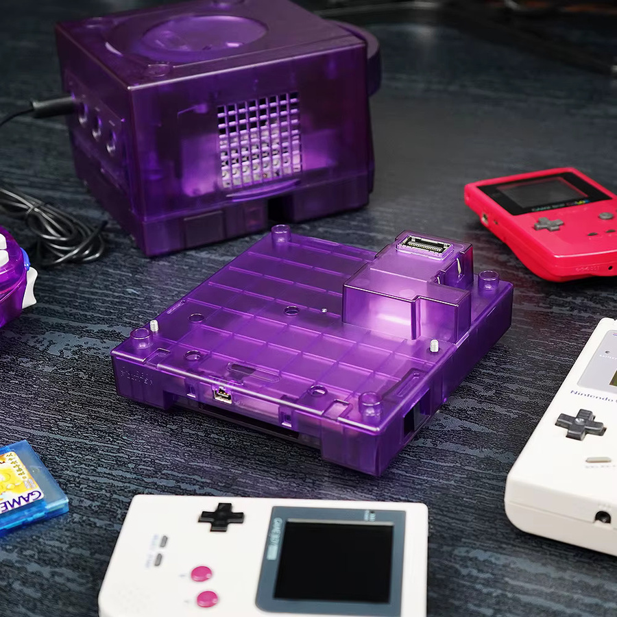 Bitfunx Fünffarbige Ersatzhülle für Gamecube Gameboy Player DOL-017 in Pink und Multicolour - Bild 5