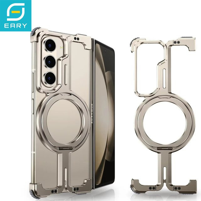 Eary Schutzhülle für Samsung Galaxy Z Fold 6 mit 360 Grad drehbarem magnetischem Metallständer und stoßfestem Rahmenlose Design - Bild 1