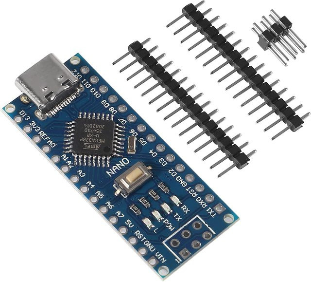Nano Board CH340/ATmega328P mit USB-C Anschluss, kompatibel mit Arduino Nano V3.0, Blau - Bild 1