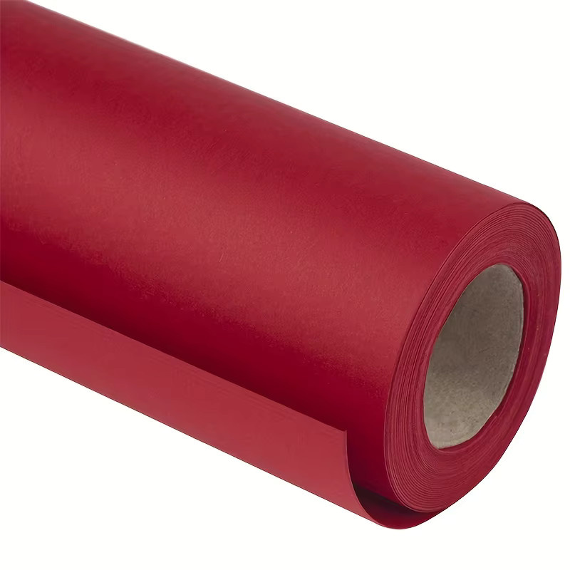 Rote Kraftpapierrolle aus recycelbarem Bastelpapier in matter Ausführung - Bild 2