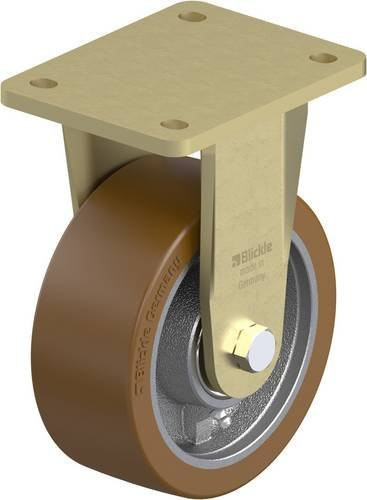 Blickle Bockrolle BS-GB 152K in Silber und Braun mit 150 mm Rad-Durchmesser und 950 kg Tragfähigkeit - Bild 1