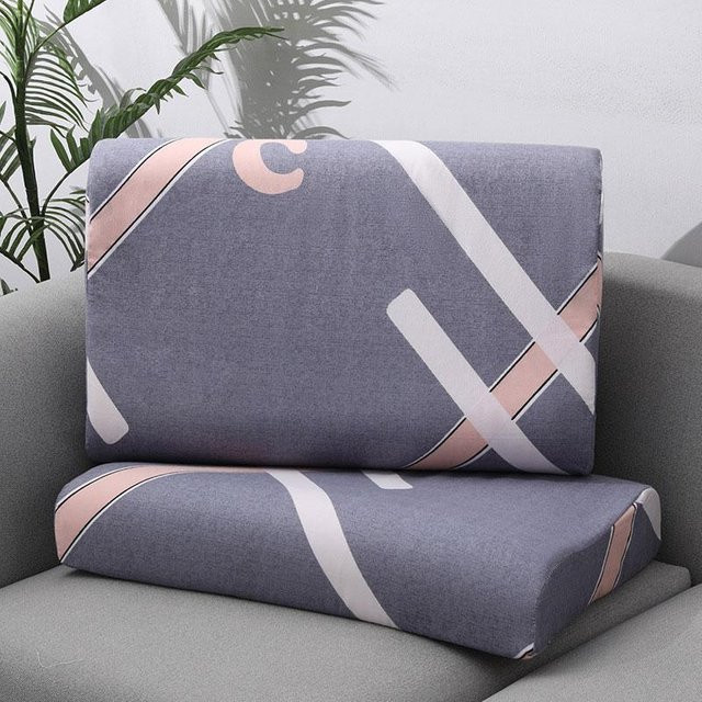 Yiran Furniture Kissenbezug aus gewellter Baumwolle mit Grafikdruck in Grau, B/H: 30 x 50 cm - Bild 1