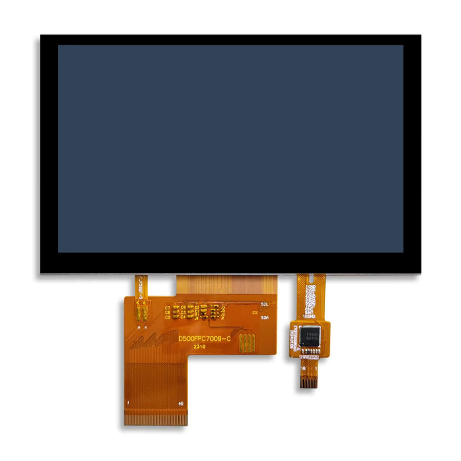 5,0 Zoll LCD-Touchscreen mit kapazitivem CTP, 800x480 Auflösung, RGB-Schnittstelle und ST7262 Controller, Farbe: Schwarz - Bild 2