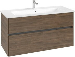 V&B Waschtischunterschrank Collaro in Arizona Oak mit mittigem Waschtisch, B/T/H: 116,1 x 61 x 48 cm - Bild 1