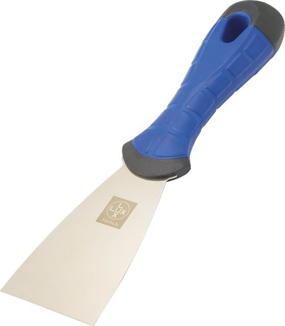 LUX-TOOLS Spachtel Comfort aus Edelstahl in Blau mit rutschfestem Griff, Breite: 6 cm - Bild 1