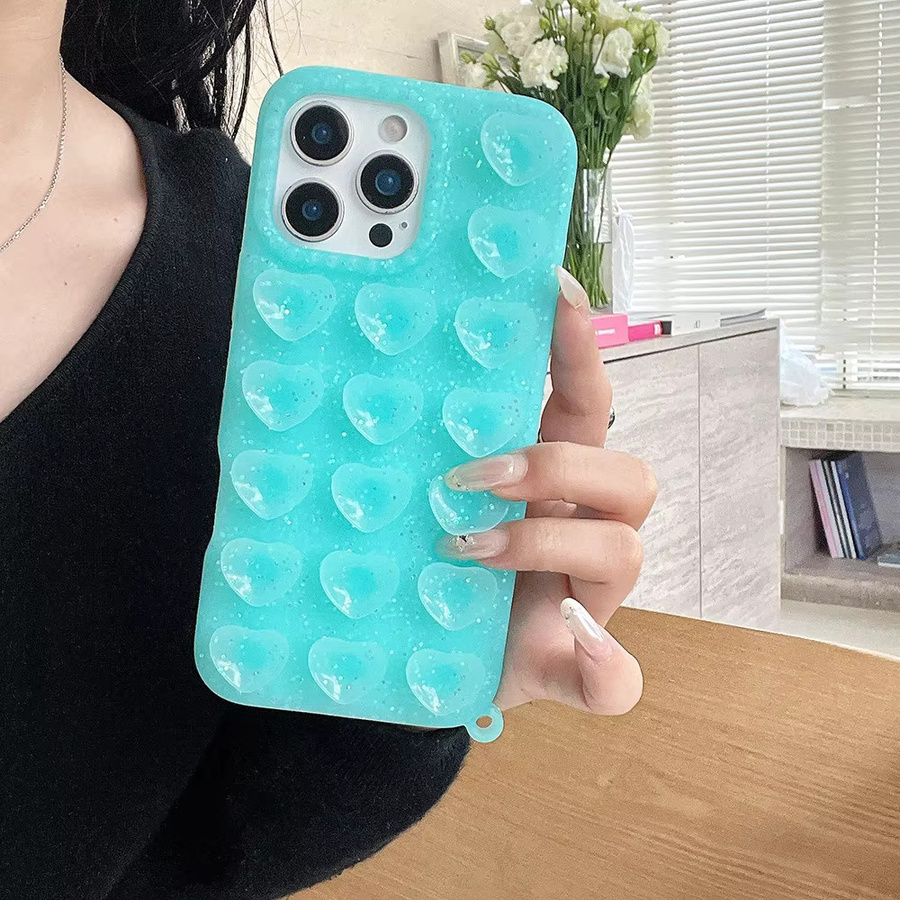 Stoßfeste 3D-Silikonhülle mit Saugnapf für Apple iPhone 17 16 15 14 13 12 11 Pro Max - Bild 2