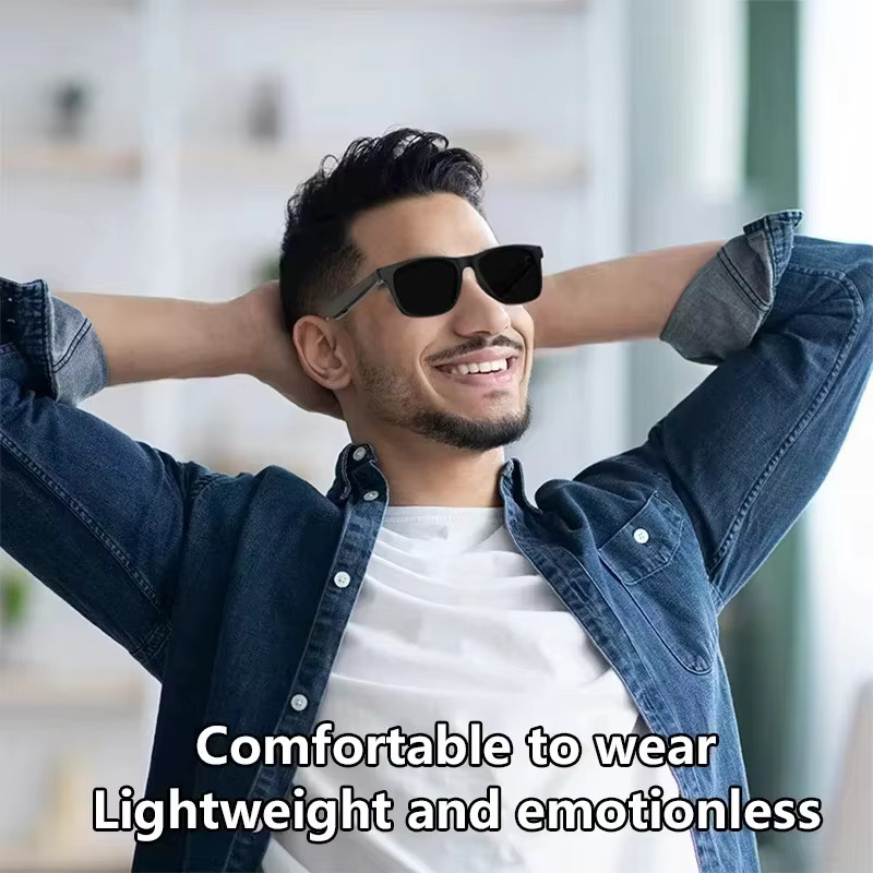 Lenovo Smart AI-Brille in Schwarz mit 8K HD Auflösung, Touch-Steuerung, Kameraaufnahme, Bluetooth-Anruffunktion, Sprachassistent und Echtzeit-Übersetzer - Bild 5