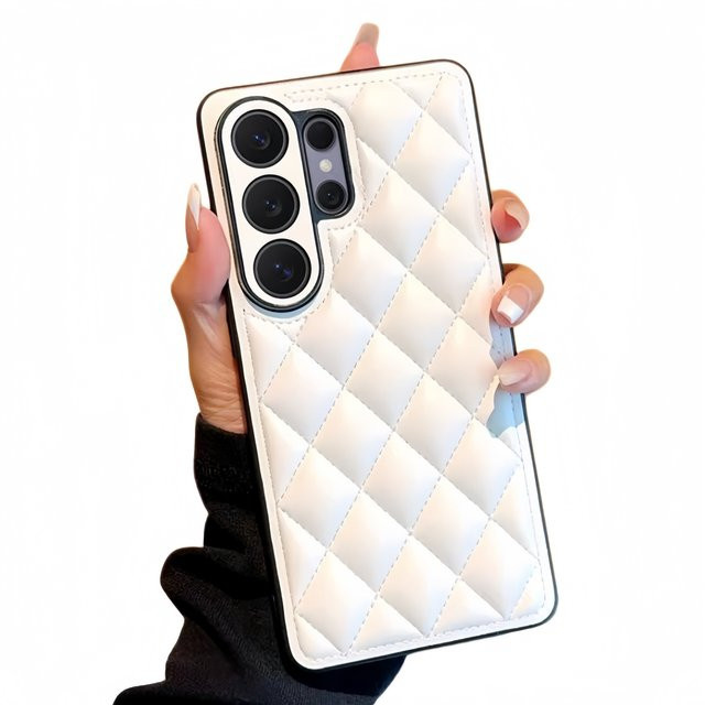 Luxuriöse Lammleder-Handyhülle für Samsung Galaxy S26 Ultra, S25 und S24 Plus in Schwarz oder Weiß - Bild 1