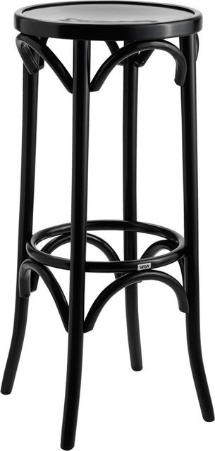 VEGA Barhocker Wilhelm in Schwarz mit Buchenholz und Metall, B/T/H: 37 x 37 x 80 cm - Bild 1