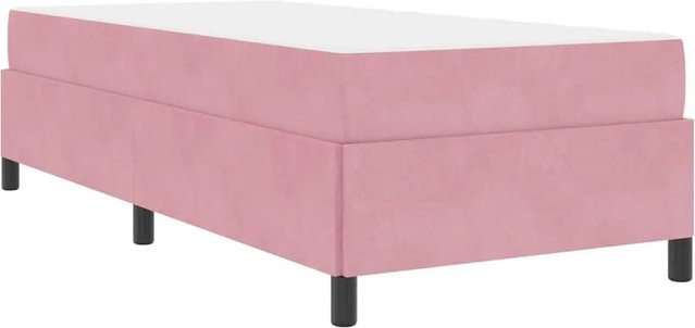 vidaXL Bettrahmen mit Matratze in Rosa aus Stoff, B/T/H: 80 x 200 x 55 cm - Bild 1