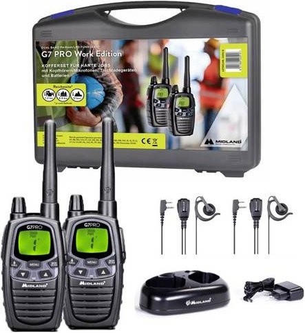 Midland Work Edition Set 2x G7 Pro C1090.18 PMR-Handfunkgeräte in Schwarz - Bild 1