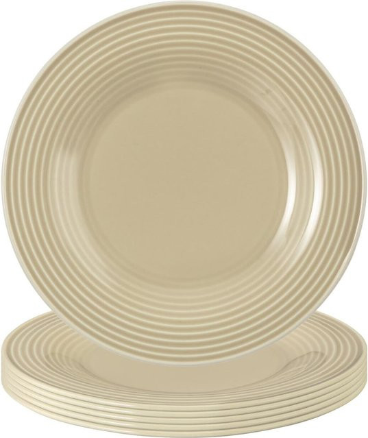 Seltmann Weiden Brotteller Beat Color Glaze aus Porzellan, Multicolour/Beige, Durchmesser: 17 cm, 6er Set - Bild 1