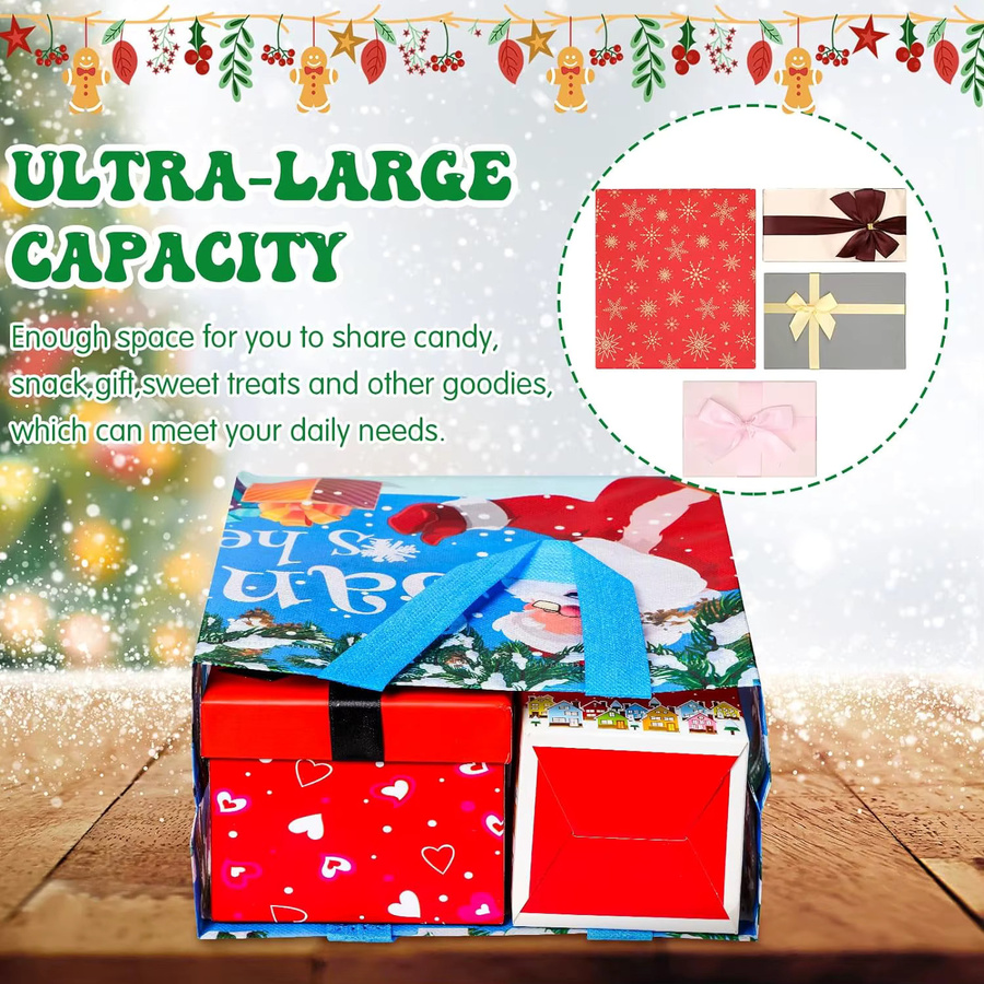 40 Stück Weihnachts Geschenktüten in Rot zur Geschenkverpackung und Dekoration - Bild 2
