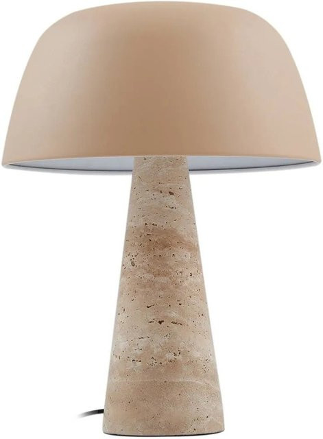 Lindby Tischlampe Magritt Modern in Creme aus Stein und Metall, 1-flammig E27, Höhe: 29,0 cm, Breite: 15,0 cm, Tiefe: 15,0 cm - Bild 1