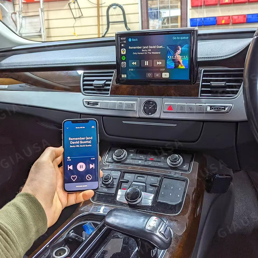 YANFU Android 13.0 Auto-Multimedia-Player mit GPS-Navigation für Audi A8 A8L D4 2009-2017, Autoradio Stereo-Headunit, Schwarz - Bild 3