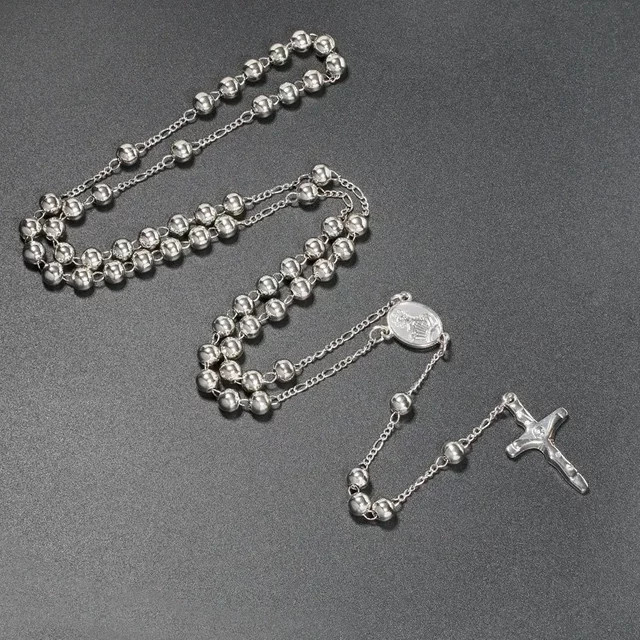 DAIPAN Halskette, Perle, Silber, Unisex, Kruzifix Kreuz - Bild 1