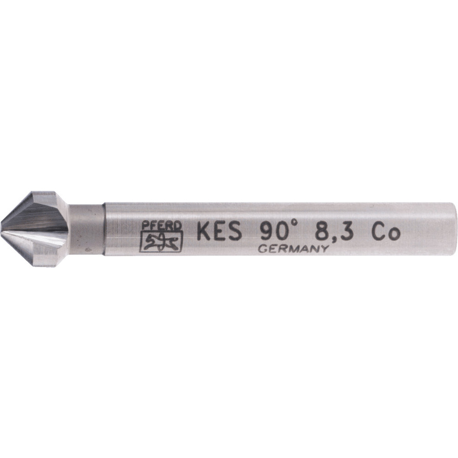 PFERD Kegelsenker und Entgratsenker HSSE Co5 Ø 8,3 mm mit 90° Winkel und 6 mm Schaftdurchmesser, Farbe: Silber - Bild 2