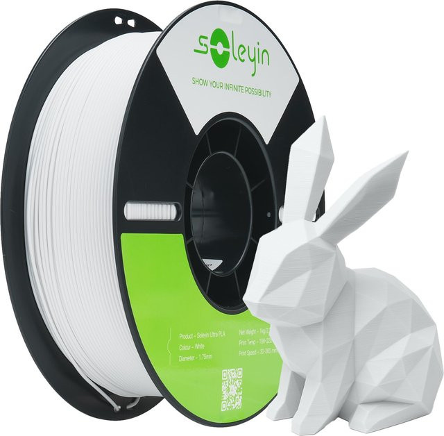 Creality Soleyin Ultra PLA 3D-Drucker-Filament 1,75mm, 1 kg, Weiß - Bild 1