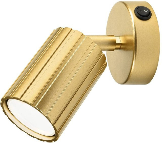 Lamkur Wandleuchte Prisma in Gold aus Stahl mit GU10 Fassung, B/H/T: 8 x 16 x 8 cm - Bild 1