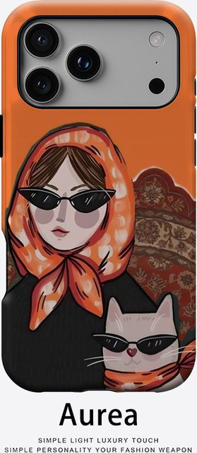 Robuste Duo-Handyhülle von Potdemiel für iPhone 17 16 15 14 13 Pro Max Plus mit Magnetfunktion in Orange - Bild 1