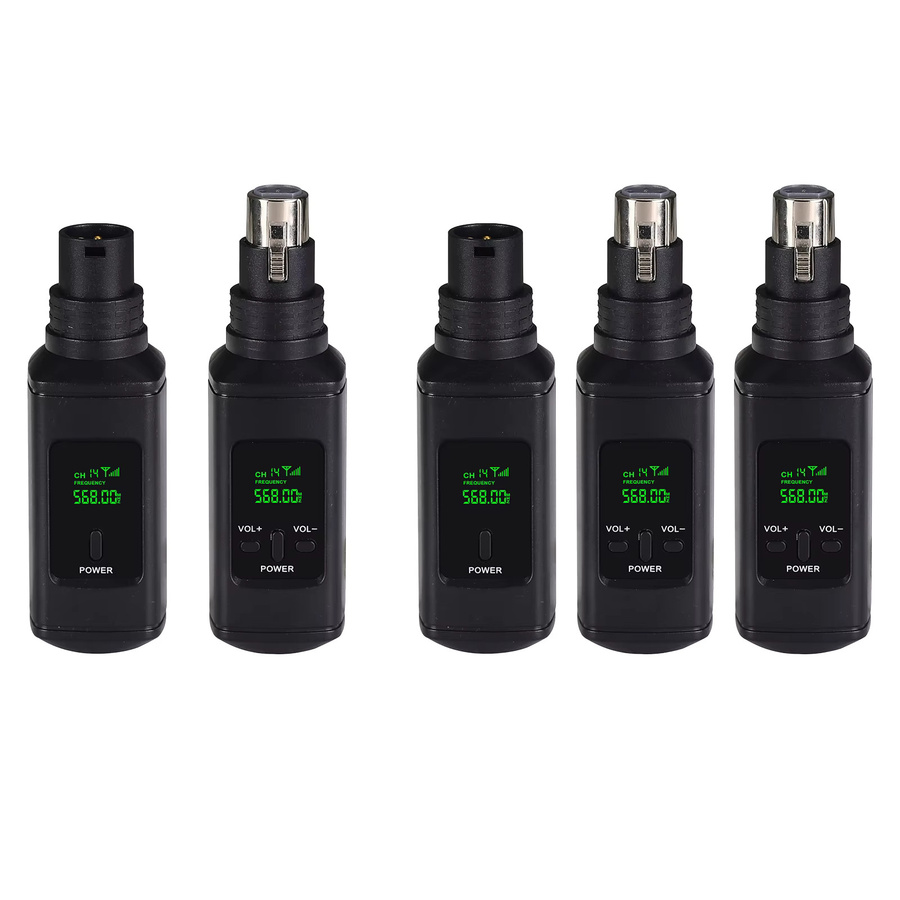 Alloet XLR-Mikrofon-Sender-Empfänger 2,4G Kabelloser Mikrofonadapter in Schwarz für Mischpult, PA-System und Lautsprecher - Bild 6