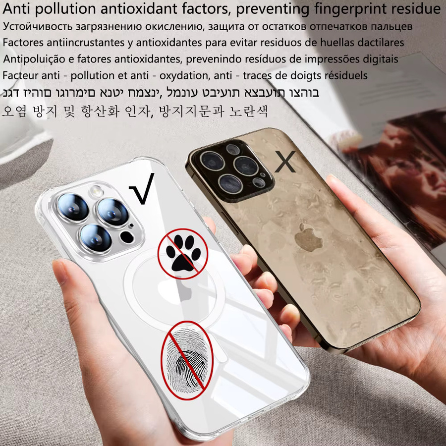 Transparente MagSafe Magnet-Schutzhülle aus Acryl und Silikon für Apple iPhone 11 bis iPhone 16 Pro Max - Bild 4