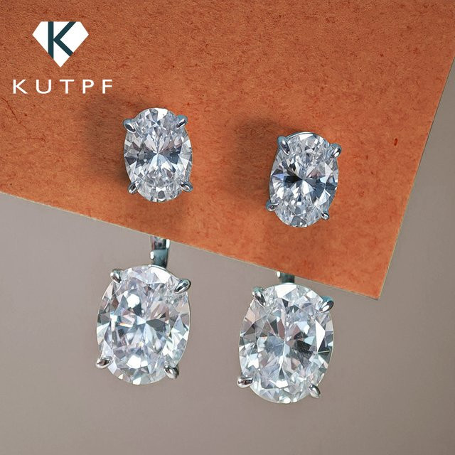 KUTPF Ohrstecker Moissanit, 925 Silber, Damen - Bild 1