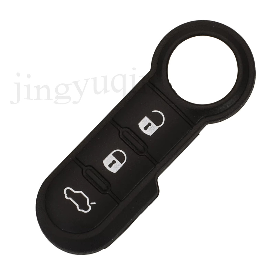 Jingyuqin Fernbedienungs-Autoschlüsselgehäuse mit Tastenfeld in Schwarz für Fiat 500 Panda Punto Bravo Ducato Peugeot Boxer Citroen Jumper - Bild 2