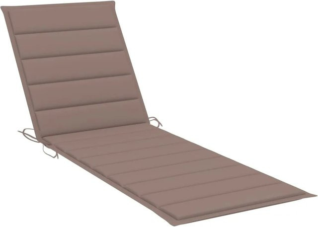 vidaXL Garten-Sonnenliege aus Bambus mit wetterfester Auflage in Taupe - Bild 1