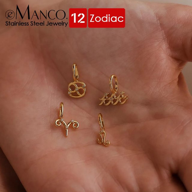 EMANCO Sternzeichen Anhänger Edelstahl, Gold, Unisex - Bild 1