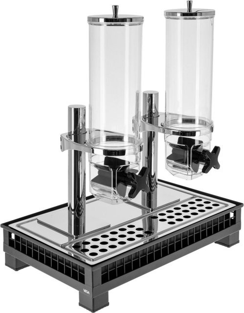 VEGA Müslispender Portland doppelt, GN 1/1, 2x 4l, anthrazit/transparent, B: 55,4 cm, T: 35,2 cm, H: 53,0 cm - Bild 1