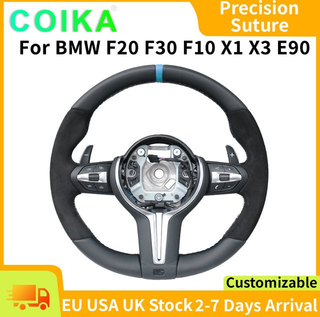 COIKA Lenkrad aus Leder in Schwarz für BMW E90 E87 E83 E92 E84 E70 E71 F20 F23 F30 F34 F10 F25 F48 F15 Upgrade - Bild 1