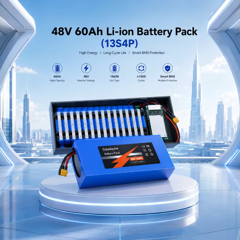 Kugoo 48V Lithium-Akkupack 60Ah 13S4P mit BMS für Elektroroller M4 M4 Pro MaxSpeed, Blau - Bild 5