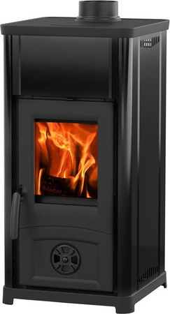 La Nordica-Extraflame Kaminofen Silla aus Stahl in Schwarz und Anthrazit mit 6,6 kW Leistung und Automatik