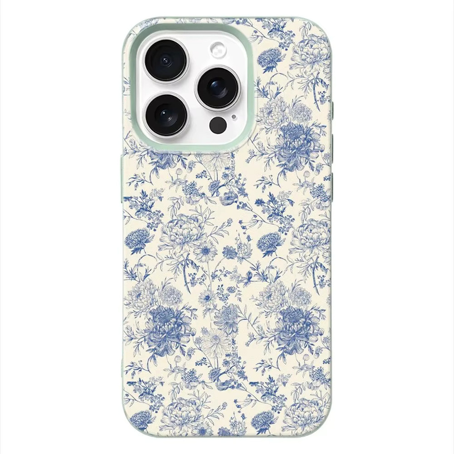 Samsung Handyhülle aus Lichee-Leder mit Vintage Blumenmuster, stoßfeste Schutzhülle für S26 S25 S24 S23 S22 S21 S20 S10 Plus Ultra 4G 5G - Bild 3