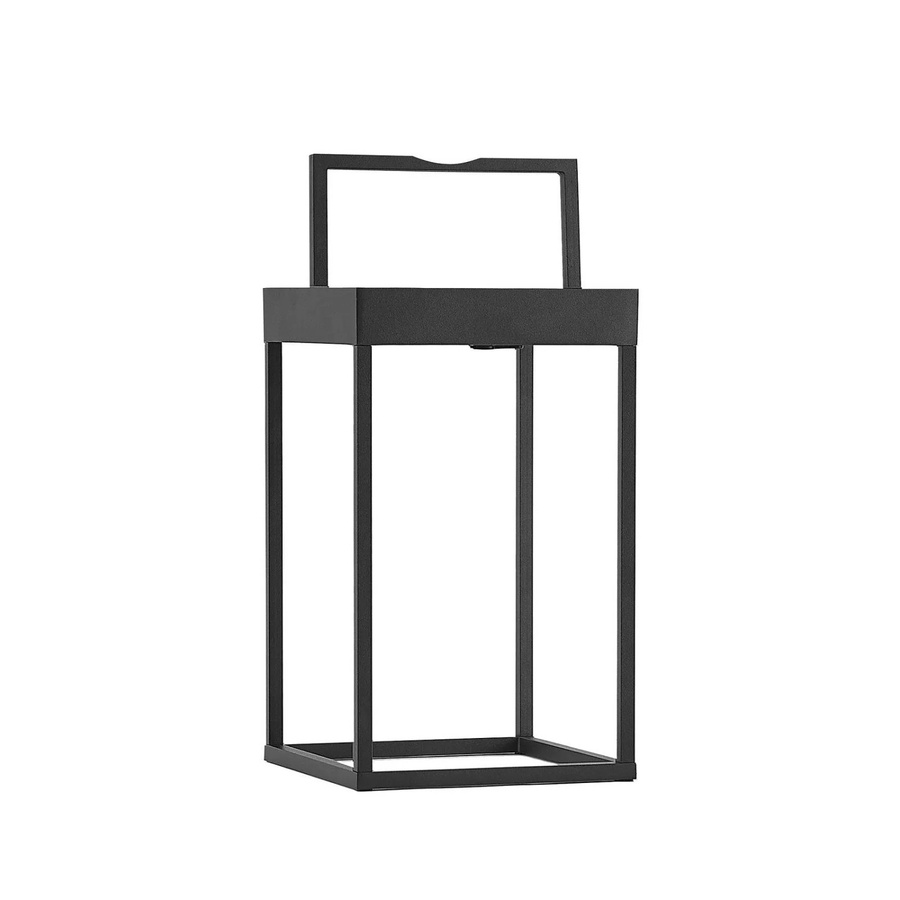 Lucande Solarleuchte Lynzy LED Laterne aus Aluminium in Schwarz, dimmbar, IP65 für den Außenbereich - Bild 2