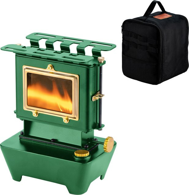 SmiloDon Camping-Öllaterne und tragbarer Ölkocher in Grün im Vintage-Design - Bild 1