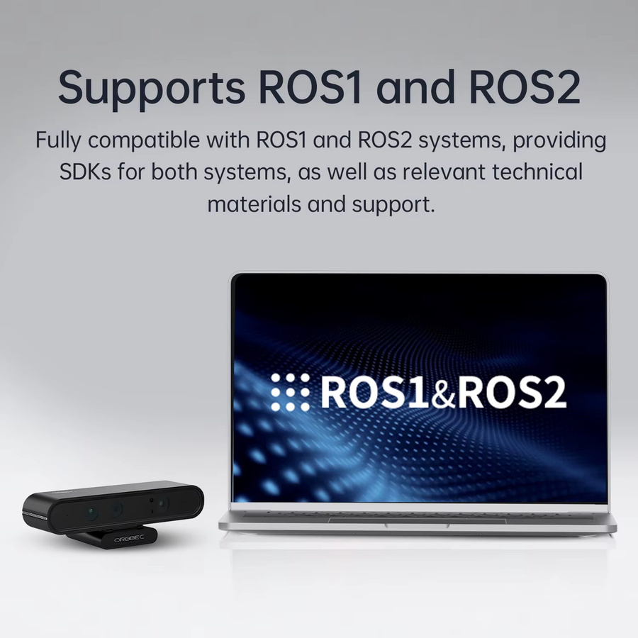 Orbbec ASTRA Pro 3D-Tiefenkameramodul in Schwarz mit 0,6-8m Reichweite für KI-Roboter, Raspberry Pi und Drohnen-Entwicklung zur Gesichtserkennung mit ROS1/ROS2 Unterstützung - Bild 4