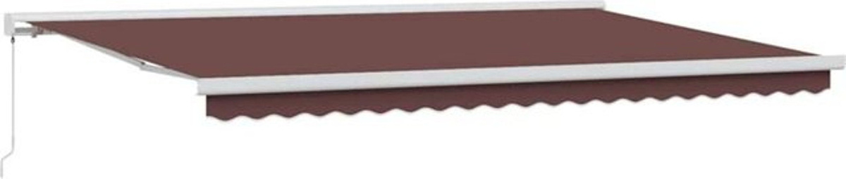 Manuelle Markise von Vidaxl in Braun mit Aluminium und Polyester, B: 500 cm, T: 300 cm - Bild 1