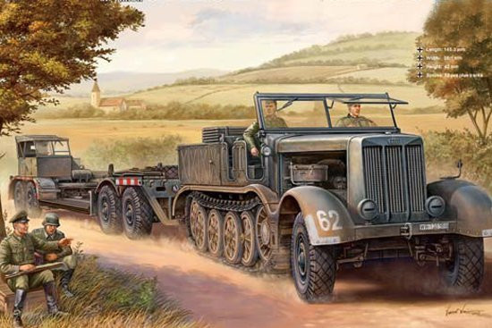 Trumpeter Sd.Kfz.9(18t)Half-Track, Fahrzeug, 1:72, Grau - Bild 1