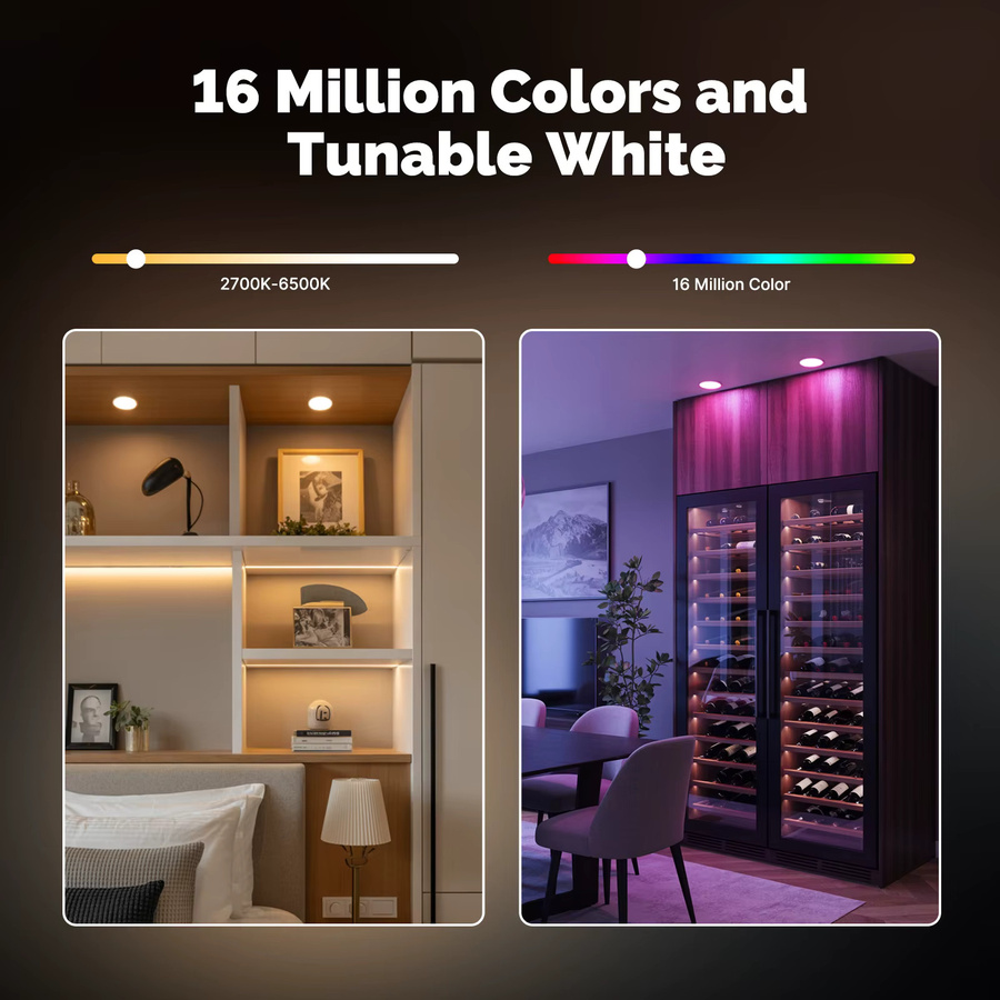 MOES Tuya ZigBee Smart LED GX53 Glühbirne mit Farbwechsel und Dimmfunktion, RGB Musik-Synchronisation, kompatibel mit Alexa und Google Home - Bild 2