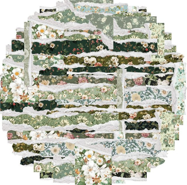 Etori Life Pastoral Hymn Waldblumen-Aufkleber im Vintage-Stil, 30 Stück, Multicolour, Scrapbooking-Material für Journal und Laptop - Bild 1