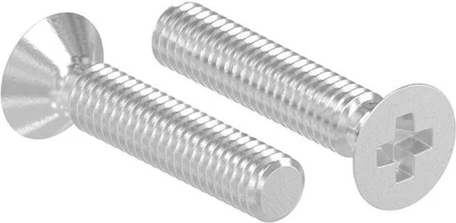 FeNau Senkkopfschraube Edelstahl V2A M4x20 DIN 965 Kreuzschlitz Silber - Bild 1