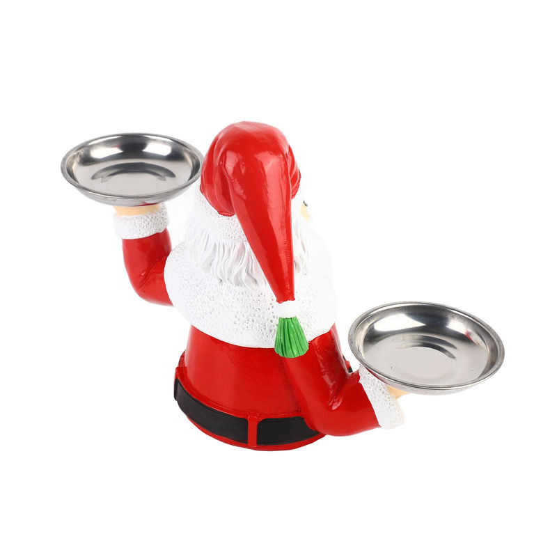 TOMTOP JMS Weihnachts-Snackhalter mit Weihnachtsmann als Obstschale und Aufbewahrungsständer aus Kunstharz in Rot - Bild 3
